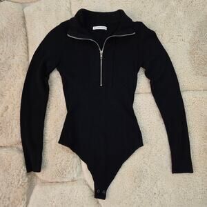 Abercrombie & Fitch Sweater Zip-Up Bodysuit